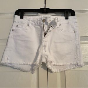 White Jean Shorts